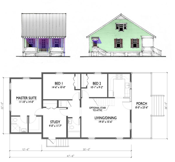 The Katrina Cottage Model 1185