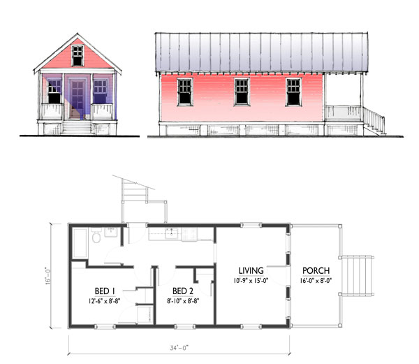 The Katrina Cottage Model 544