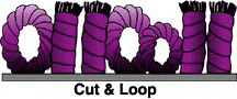 Cut and loop carpet detail.
