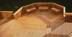 Octagonal sitting area.