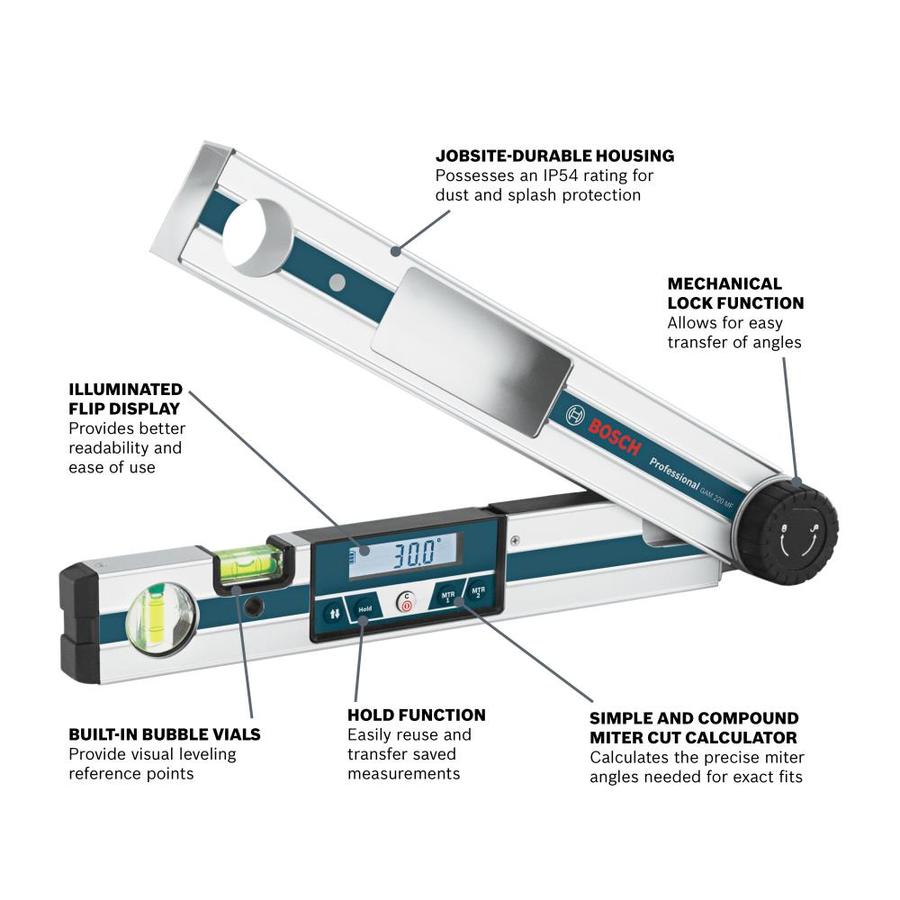 Bosch Digital Angle Finder In The Protractors Department At Lowes Com