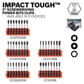 Bosch Ccstv108/ 8piece Impact r/ésistant Torx 1/ in 0 voltsV Insert Embouts avec clip pour syst/ème de Coque personnalis/és CCSSQV108 0 wattsW