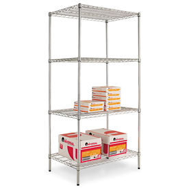 UPC 042167923303 product image for Alera 3-ft to 3-ft Silver Adjustable Mount Wire Shelving Kit | upcitemdb.com