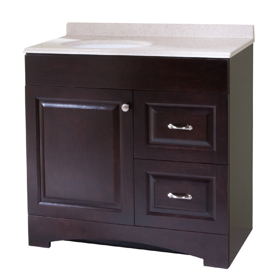  Single Sink Bathroom Vanity with Cultured Marble Top at Lowes.com