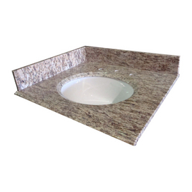 Allen Roth Bathroom Vanities on Shop Allen   Roth 31 In W X 22 In D Granite Single Sink Vanity Top At