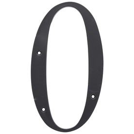 UPC 008236643534 product image for The Hillman Group 6-in Matte Black House Number #0 | upcitemdb.com