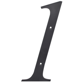 UPC 008236643541 product image for The Hillman Group 6-in Matte Black House Number #1 | upcitemdb.com