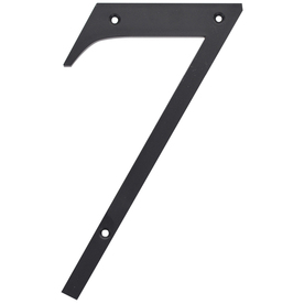 UPC 008236643626 product image for The Hillman Group 6-in Matte Black House Number #7 | upcitemdb.com