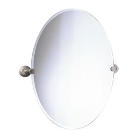 UPC 011296100435 product image for Gatco Marina 32-in H x 24-in W Oval Tilting Frameless Bathroom Mirror with Satin | upcitemdb.com