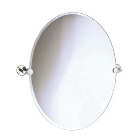 UPC 011296100749 product image for Gatco Latitude 2 26.5-in H x 19.5-in W Oval Tilting Frameless Bathroom Mirror wi | upcitemdb.com