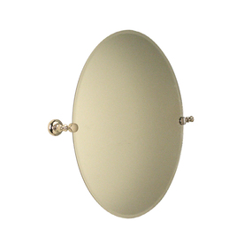 allen + roth 26-1/2-in H x 19-1/2-in W Andrews Oval Frameless Bath Mirror with Beveled Edges 4130
