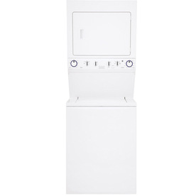 Frigidaire Electric Stacked Laundry Center with 3.3 cu ft Washer and 5.5 cu ft Dryer (White) ENERGY STAR FFLE2022MW