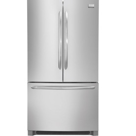 Frigidaire Gallery 22.6-cu ft French Door Counter-Depth Refrigerator with Single Ice Maker (Stainless Steel) ENERGY STAR FGHG2366PF