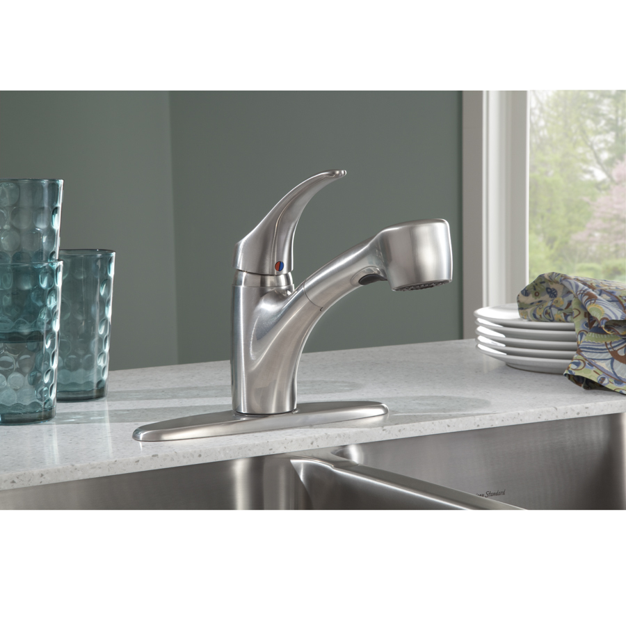American Standard Kitchen Faucet Pull-Out Stainless Steel Edgemere Collection.