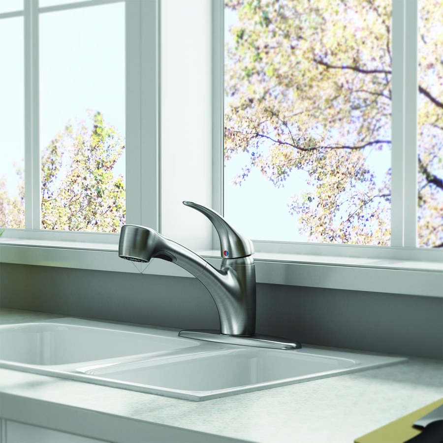 American Standard Kitchen Faucet Pull-Out Stainless Steel Edgemere Collection.