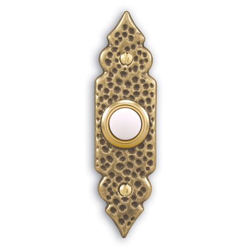 Zoomed: Utilitech Antique Brass Doorbell Push Button