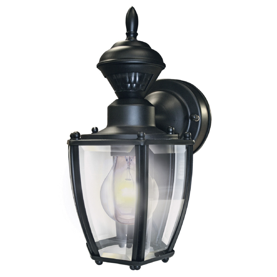 Shop Secure Home 11-in H Black Motion Activated Outdoor Wall Light at