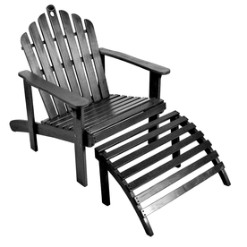 Shop Black Adirondack Chair with Ottoman at Lowes.com