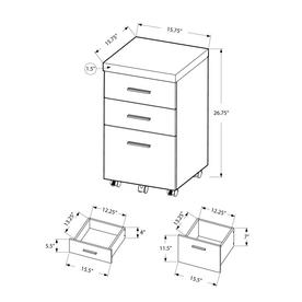 Monarch Specialties Cappuccino 3 Drawer File Cabinet In The File Cabinets Department At Lowes Com