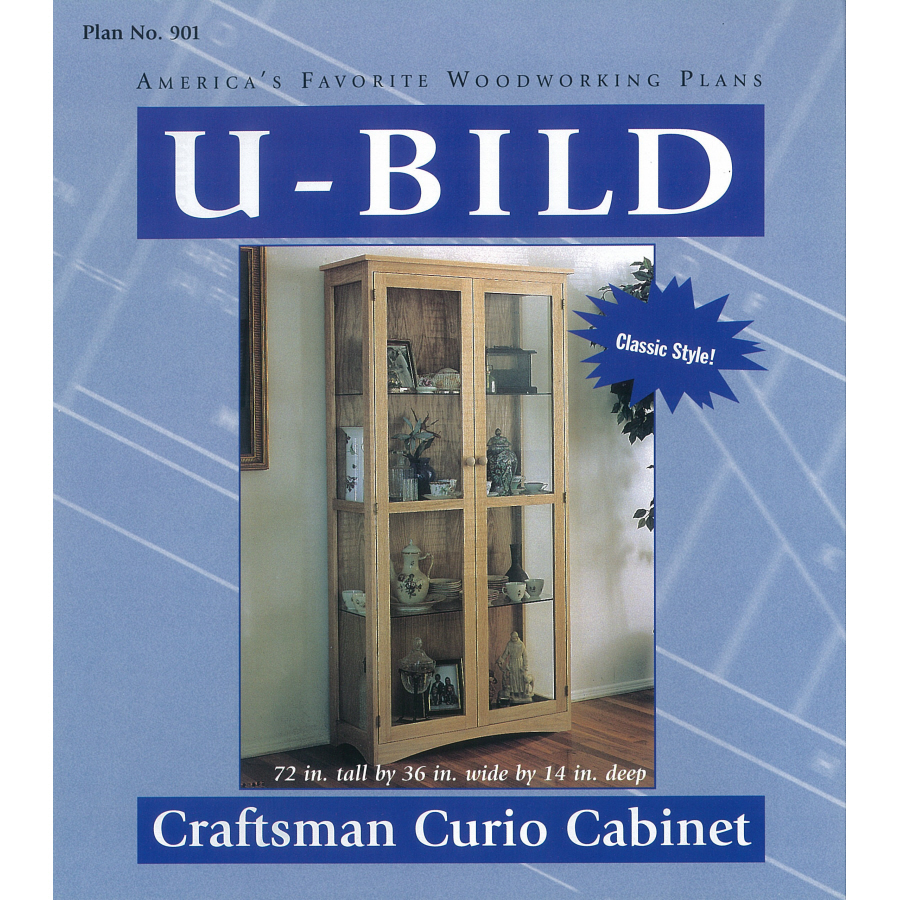 Shop U-Bild Craftsman Curio Cabinet Woodworking Plan at Lowes.com