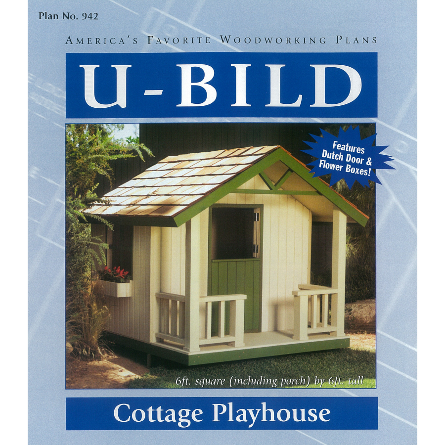 Shop U-Bild Cottage Playhouse Woodworking Plan at Lowes.com