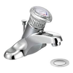 UPC 026508046210 product image for Moen Chateau Chrome 1-Handle 4-in Centerset WaterSense Bathroom Sink Faucet (Dra | upcitemdb.com