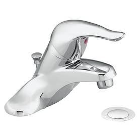 UPC 026508047323 product image for Moen Chateau Chrome 1-Handle 4-in Centerset WaterSense Bathroom Sink Faucet (Dra | upcitemdb.com