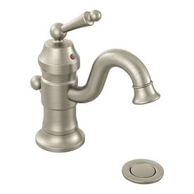 UPC 026508132739 product image for Moen Waterhill Brushed Nickel 1-Handle Single Hole WaterSense Bathroom Sink Fauc | upcitemdb.com