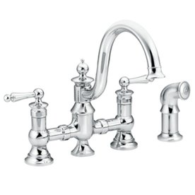 UPC 026508132784 product image for Moen Waterhill Chrome High-Arc Kitchen Faucet with Side Spray | upcitemdb.com