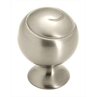 1-1/8" Swirl'Z Satin Chrome Spiral Ball Knob