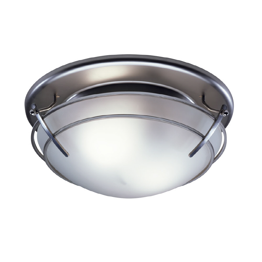 Shop Broan 2.5-Sone 80-CFM Satin Nickel Bathroom Fan with Light at