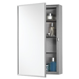 UPC 026715205158 product image for Broan S-Cube 16-in x 26-in Stainless Steel Metal Surface Mount Medicine Cabinet | upcitemdb.com