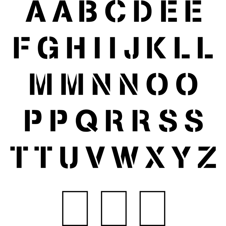 Stencil Alphabet