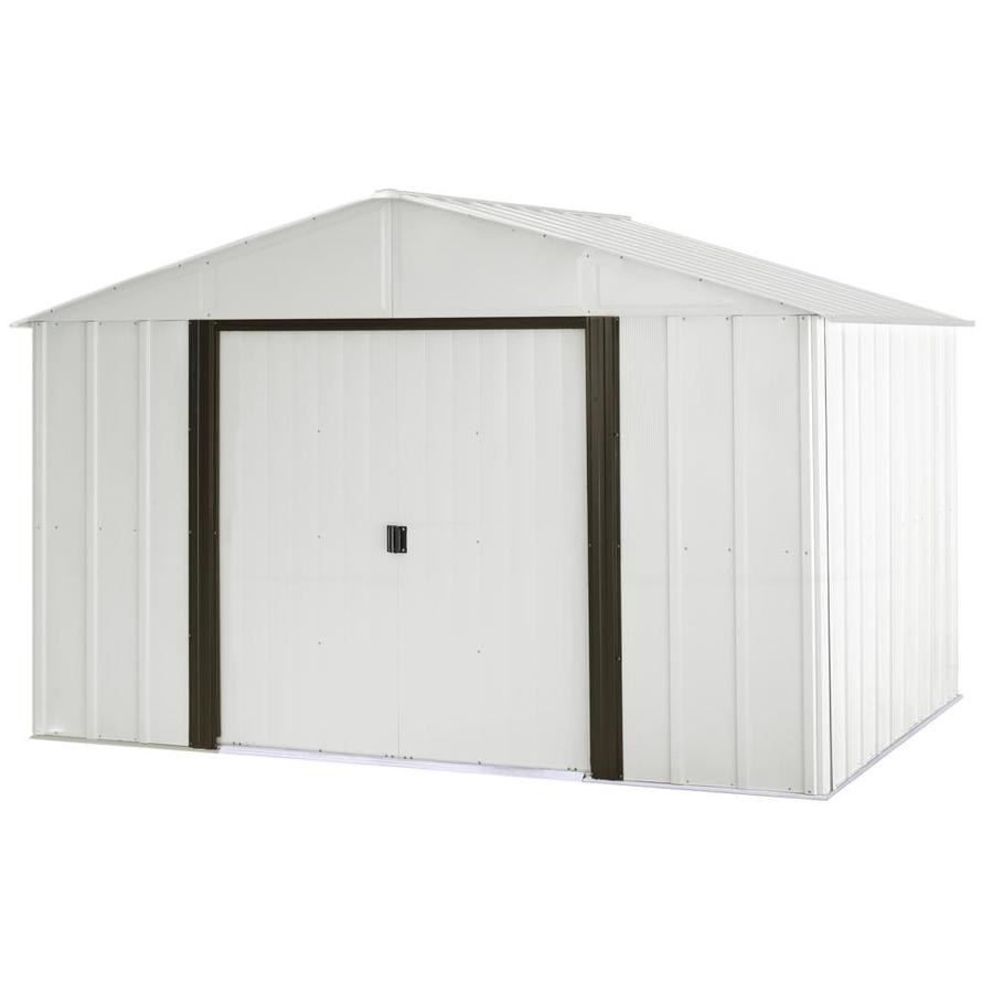 Shop Arrow Galvanized Steel Storage Shed (Common: 10-ft x 8-ft ...