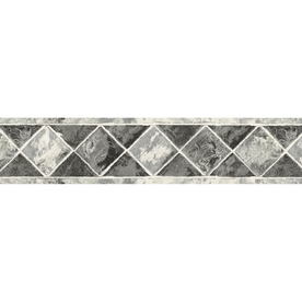 Shop Sunworthy 6-3/4u0026quot; Black And White Style Prepasted Wallpaper ...
