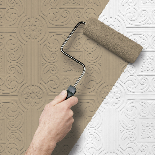 Zoomed: allen + roth White Paintable Wallpaper