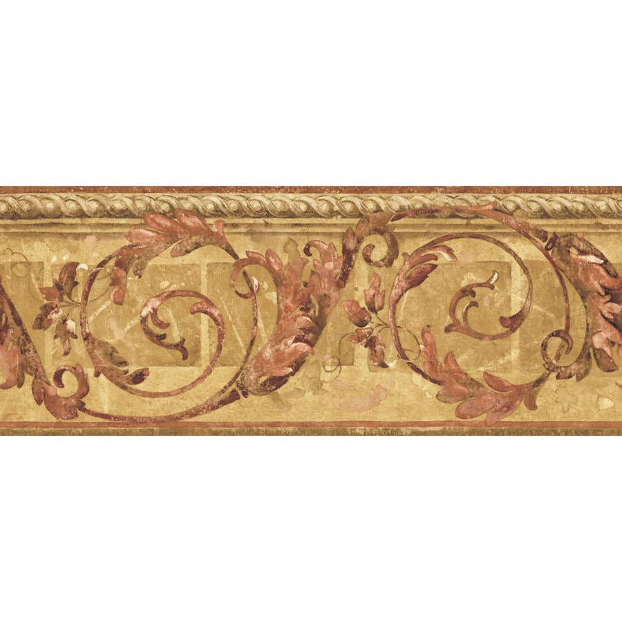 ... roth 8 1 4 mid tone traditional scroll prepasted wallpaper border ... roth 8 1 4 mid tone traditional scroll prepasted wallpaper border