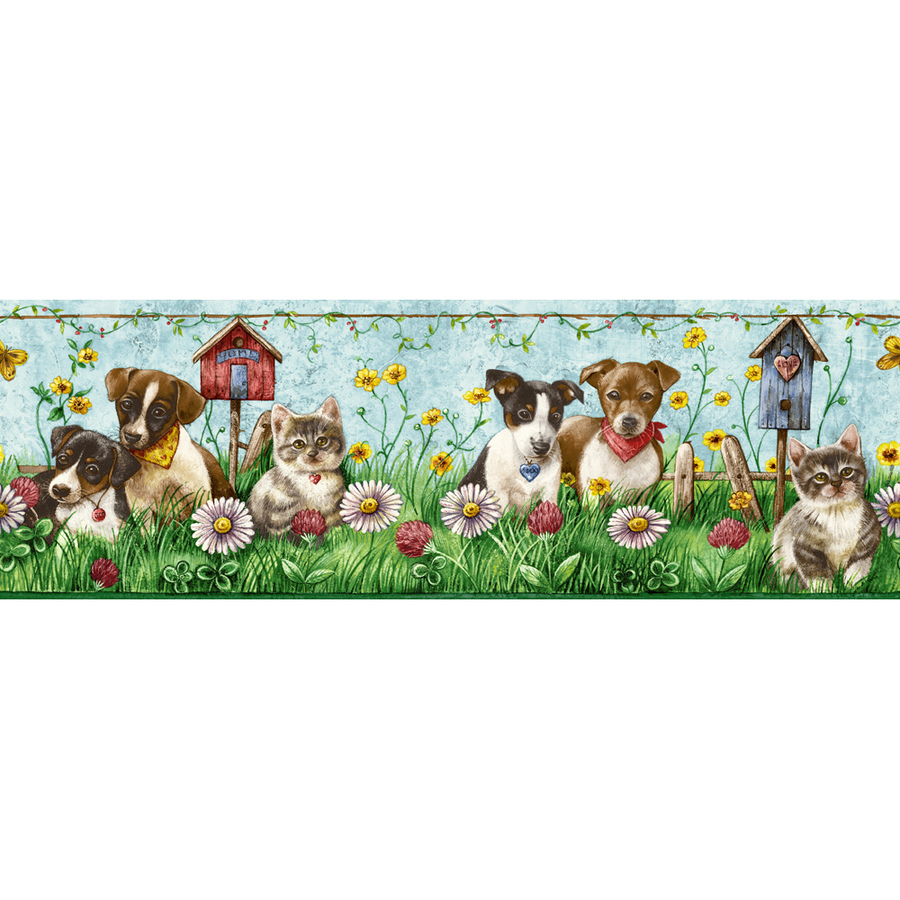 ... zoom out zoom in allen roth 5 dogs and cats prepasted wallpaper border
