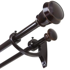 UPC 028295413121 product image for Umbra 28-in to 48-in Darjeeling Bronze Metal Double Curtain Rod | upcitemdb.com