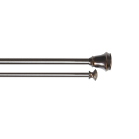 UPC 028295413145 product image for Umbra 48-in to 84-in Darjeeling Bronze Metal Double Curtain Rod | upcitemdb.com