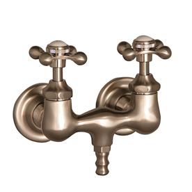 UPC 028553058460 product image for Barclay Tub Fillers Satiny Brushed Nickel 2-Handle Fixed Clawfoot Tub Faucet | upcitemdb.com