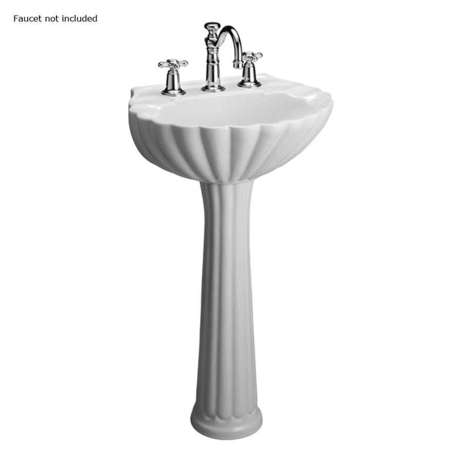 Barclay Bali 35.37-in H White Vitreous China Complete Pedestal Sink ...