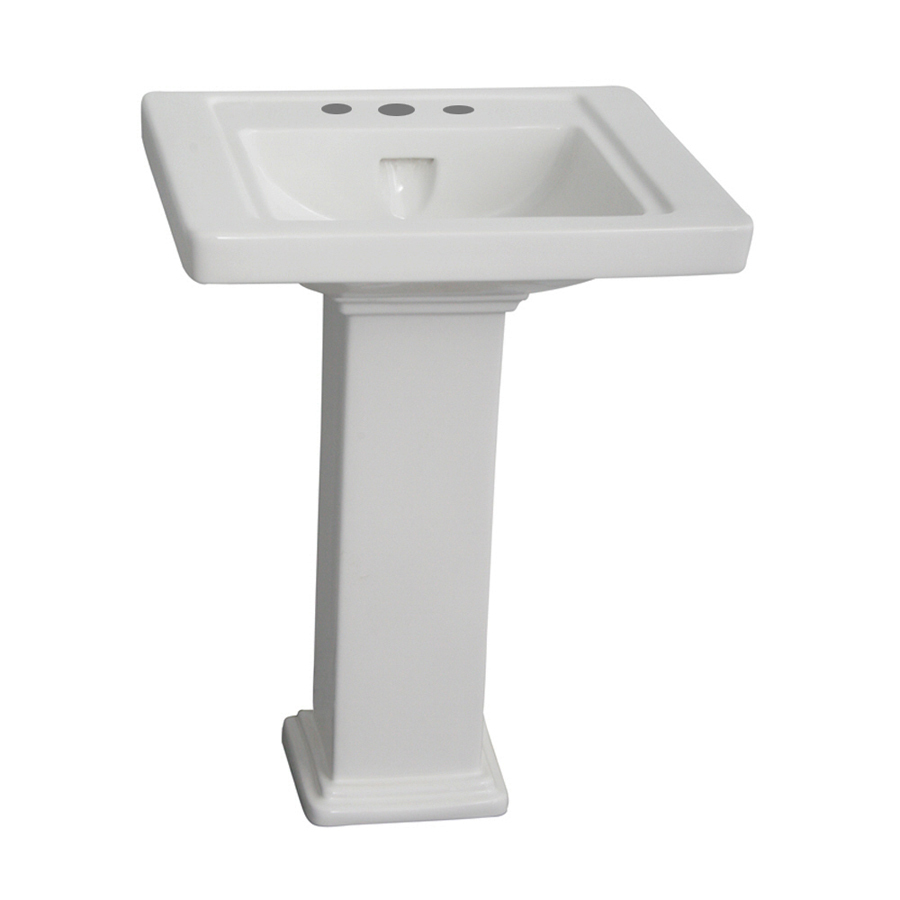 Barclay Empire 33-in H White Vitreous China Complete Pedestal Sink ...