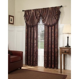 Style Selections 23"L Chocolate Monroe Scalloped Valance