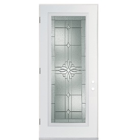 doors fiberglass prehung masonite laurel flush lowes exterior glass outswing primed lite door hand right insulating actual entry common core