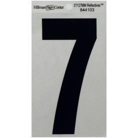 UPC 030546754075 product image for The Hillman Group 5-in Reflective Black House Number 7 | upcitemdb.com