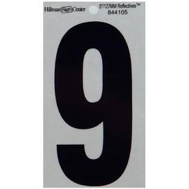 UPC 030546754099 product image for The Hillman Group 5-in Reflective Black House Number 9 | upcitemdb.com