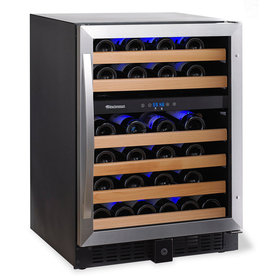 UPC 031333023664 product image for Wine Enthusiast 46-Bottle Stainless Steel Dual Zone Wine Chiller | upcitemdb.com