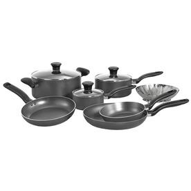 UPC 032406045941 product image for T-fal 10-Piece Initiatives Aluminum Cookware Set with Lids | upcitemdb.com