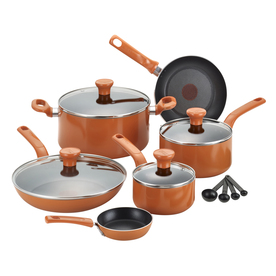 UPC 032406054936 product image for T-fal 14-Piece Excite 9-in Aluminum Cookware Set with Lid | upcitemdb.com